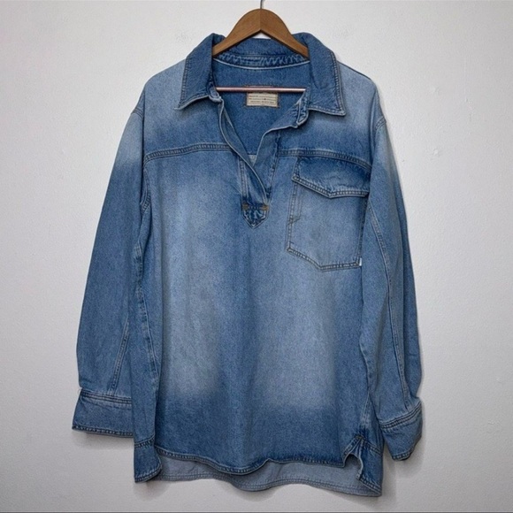 We The Free Leah Denim
Pullover Womens NWOT Free People Light Wash Denim Jacket - Picture 2 of 14